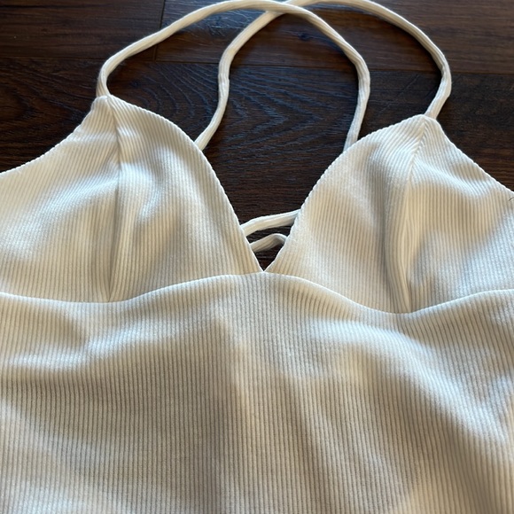 Chic Spin White Sleeveless Lace-Up Backless Bodysuit - Picture 9 of 10